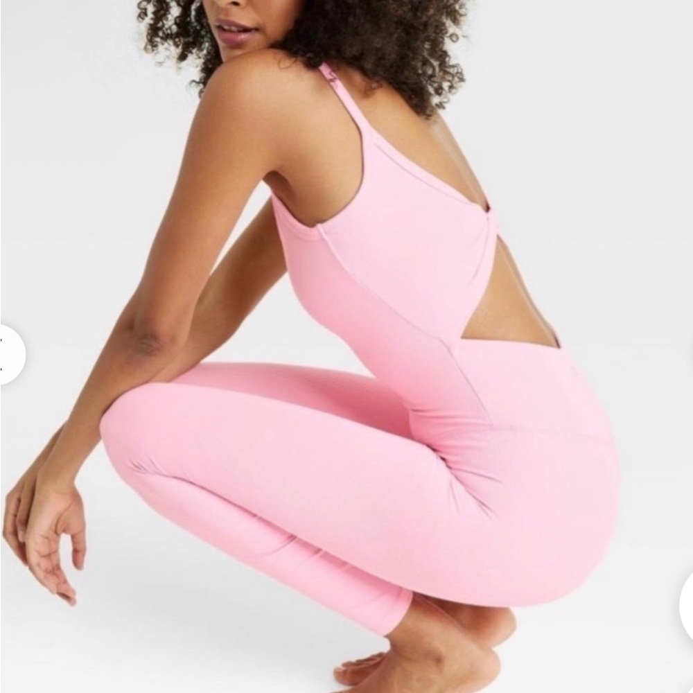 Target All In Motion Pink Sleeveless Jumpsuit